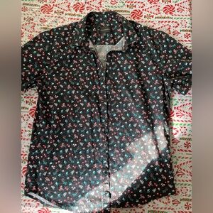 No Boundaries Black Floral Men's Shirt